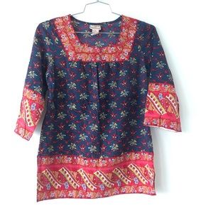 April Cornell boho top size Small